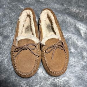 UGG Brown Suede Moccasin Slippers
